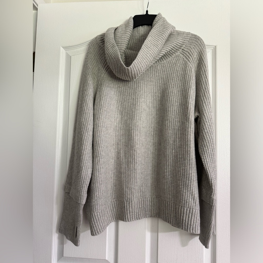 Sharon Cowl Neck Waffle Stitch Sweater